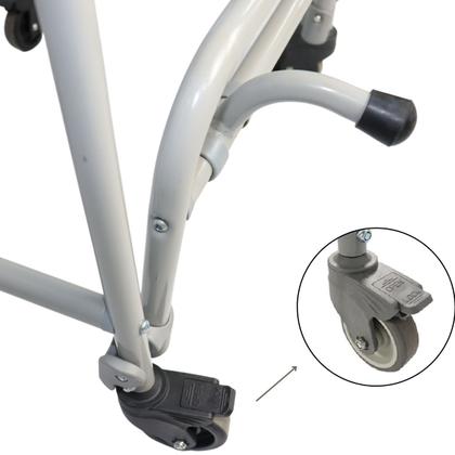 Imagem de Cadeira de Banho Hospitalar Higiênica Dobrável para Idoso Adulto 150kg D45 Dellamed