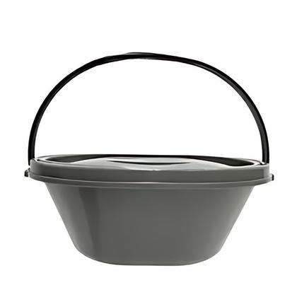 Imagem de Cadeira De Banho Para Idoso Dobrável Higiênica Com Rodas e Comadre Braço e Pé Rebatível