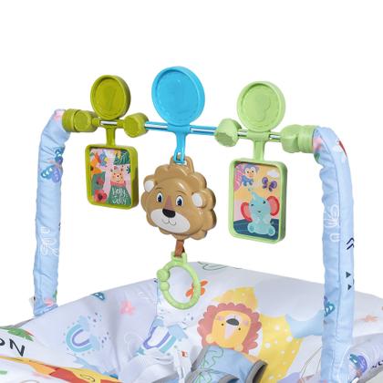 Imagem de Cadeira de Bebê Descanso Infantil Repouseira Musical Vibratória Alimentação Refeição Função Balanço e Deitado Esquilinh