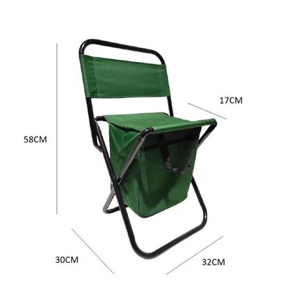 Imagem de Cadeira de camping dobravel com bolsa e alca para transporte para praia pesca acampamento