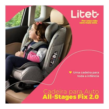 Imagem de Cadeira de Carro Infantil All Stages 2.0 Isofix Cinza Litet
