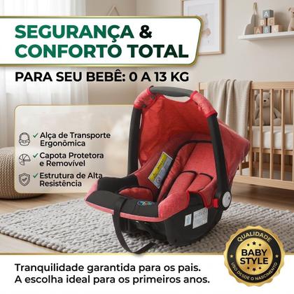 Imagem de Cadeira de Carro Infantil Bebê Conforto Victory Baby Style 0 a 13kg Cadeirinha Assento Seguro, Confortável e Prático para Viagens