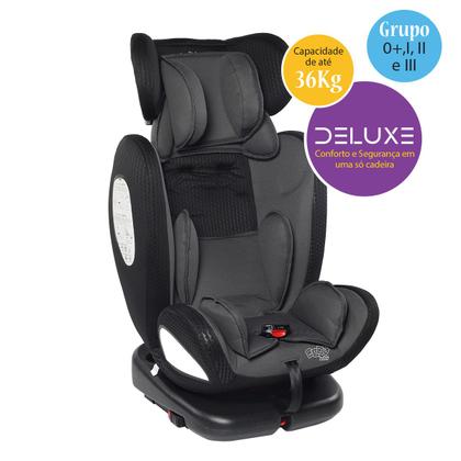 Imagem de Cadeira de Carro infantil Deluxe Rotação 360, Sistema Isofix e Top Tether 0 a 36kgs Cinza Maxi Baby