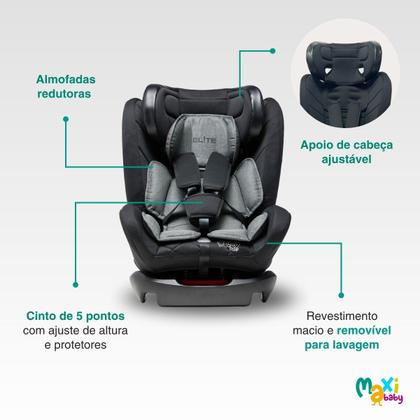 Imagem de Cadeira de Carro Infantil Elite 0 a 36Kg Preto - Maxi Baby