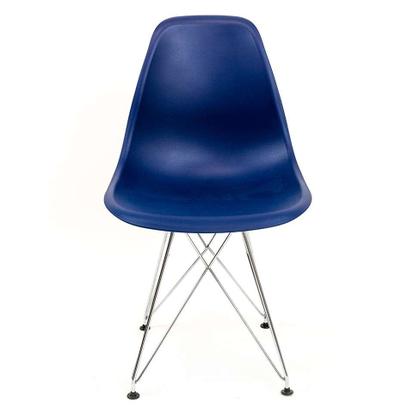 Cadeira de Cozinha Eames Cromada e Azul Marinho - Emporio Tiffany Imagem de Cadeira de Cozinha Eames Cromada e Azul Marinho