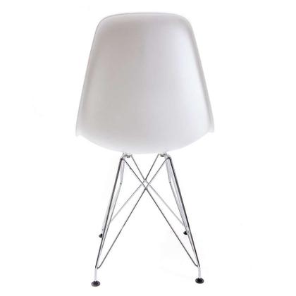 Cadeira de Cozinha Eames Cromada e Branca - Emporio Tiffany Imagem de Cadeira de Cozinha Eames Cromada e Branca