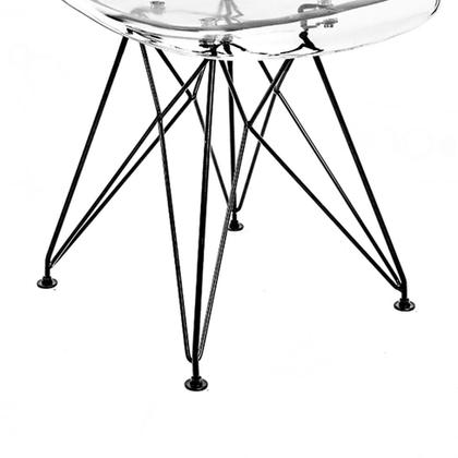 Imagem de Cadeira de Cozinha Eames Preta e Transparente