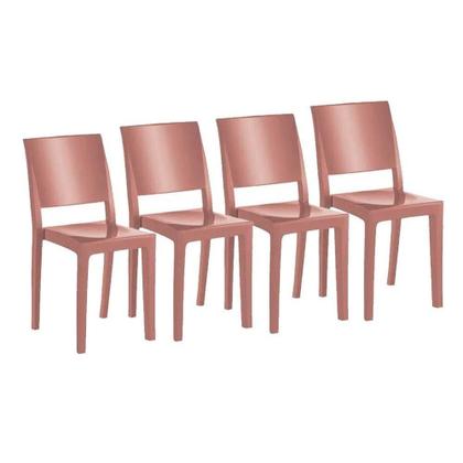 Imagem de Cadeira de Cozinha Hydra UZ4002 Kit 4 Un Freijó/Suede Capuccino - Kappesberg