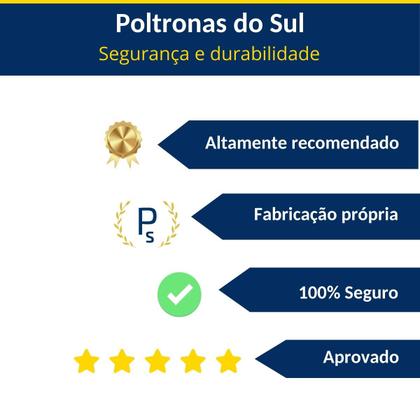 Imagem de Cadeira de Cozinha Redonda com Reforço Cromada Assento Grosso Preto Kit 4 Unidades