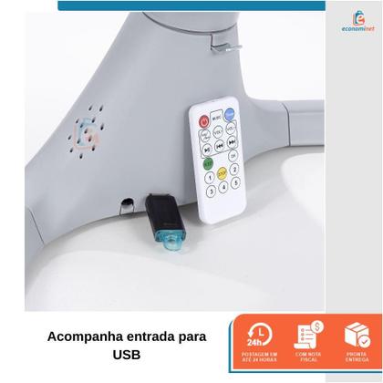 Imagem de Cadeira de Descanso Bebê Automática Elétrica Bivolt com Controle Remoto Musical 3 Posições Recline Até 18kg e Mosquiteiro