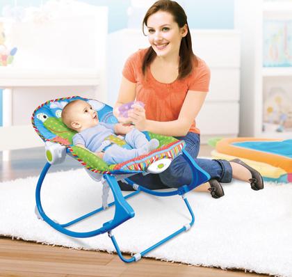Imagem de Cadeira De Descanso Bebê Balanço Musical Vibratória Azul Bambinelli