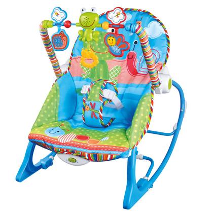 Imagem de Cadeira De Descanso Bebê Balanço Musical Vibratória Azul Bambinelli