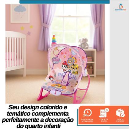 Imagem de Cadeira De Descanso Bebê Cadeirinha Balanço Musical Brinquedos Vibratória Infantil Brinquedo Patrulha Canina 18kg