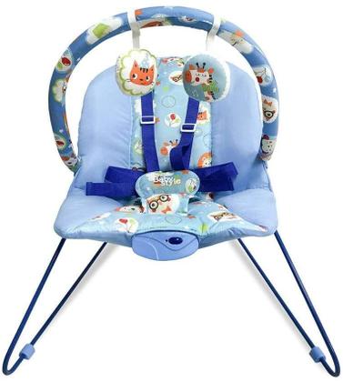 Imagem de Cadeira de Descanso Bebê Vibratória Lite Azul Baby Style