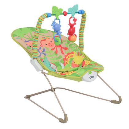 Imagem de Cadeira de Descanso e Balanço Infantil Verde Com Música Vibração Brinquedos Interativos ZippyToys