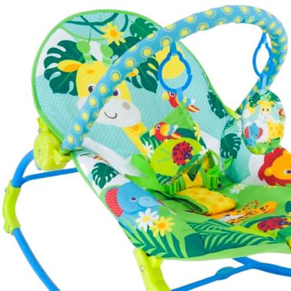 Imagem de Cadeira de Descanso Infantil Musical Vibratória e Balanço New Rocker Azul - Color Baby
