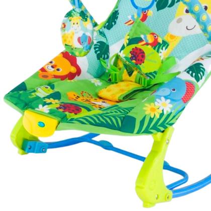 Imagem de Cadeira de Descanso Infantil Musical Vibratória e Balanço New Rocker Azul - Color Baby