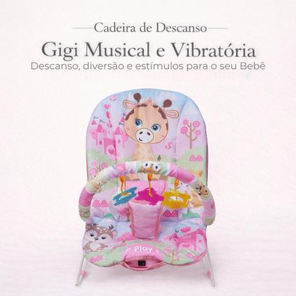 Imagem de Cadeira de Descanso Musical e Vibratória para Bebê Gigi Protek até 11kg