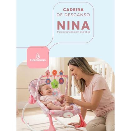 Imagem de Cadeira De Descanso Musical Galzerano Nina Até 18kg Rosa