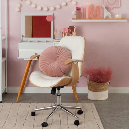 Imagem de Cadeira de Escritório Diretor Giratória Antonella Branca