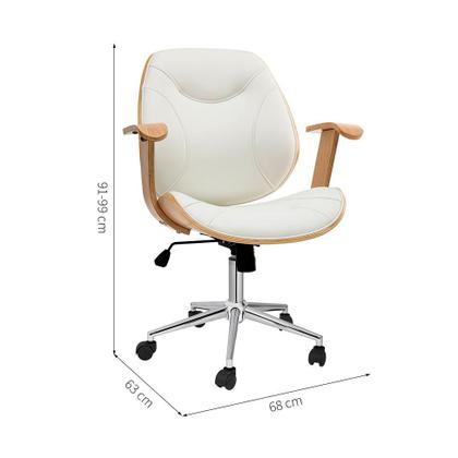 Imagem de Cadeira de Escritório Diretor Giratória Antonella Branca