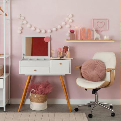 Imagem de Cadeira de Escritório Diretor Giratória Antonella Branca