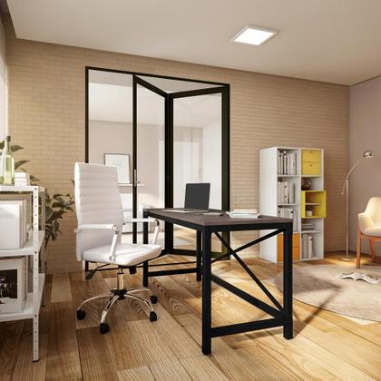 Imagem de Cadeira de Escritório Diretor Giratória Cleaner Branca