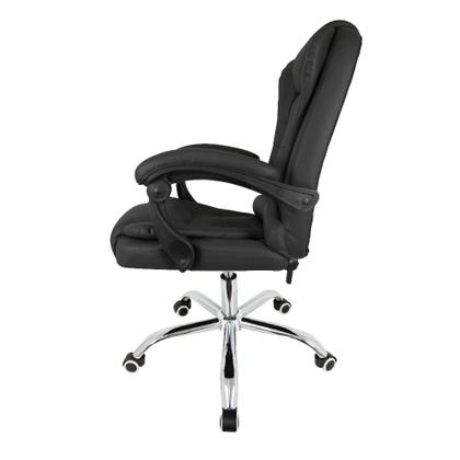 Imagem de Cadeira de Escritório Diretor Giratória Office CEO Preta Para Trabalhar Luxo Minimalista