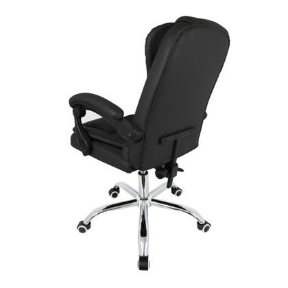 Imagem de Cadeira de Escritório Diretor Giratória Office CEO Preta Para Trabalhar Luxo Minimalista