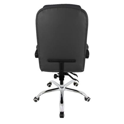 Imagem de Cadeira de Escritório Diretor Giratória Office CEO Preta Para Trabalhar Luxo Minimalista