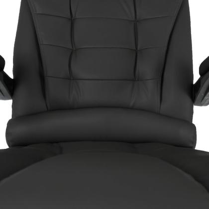 Imagem de Cadeira de Escritório Diretor Giratória Office CEO Preta Para Trabalhar Luxo Minimalista