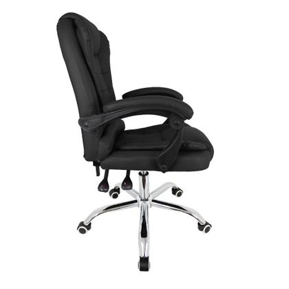 Imagem de Cadeira de Escritório Diretor Giratória Office CEO Preta Para Trabalhar Luxo Minimalista