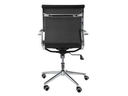 Imagem de Cadeira De Escritório Diretor Secretária Charles Eames Eiffel Stripes Esteirinha Mesh - Preta