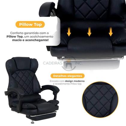 Imagem de Cadeira de Escritório Ergonômica Diana Com Pillow Top Apoio para os pés