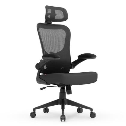 Imagem de Cadeira de Escritório Ergonômica DT3 Vita Headrest, Até 110Kg, Mesh Spandex, Cinza - 14231-1