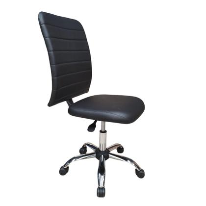 Imagem de Cadeira De Escritório Ergonômica Esteirinha Office Preta Confortável Giratória Secretária Com Rodinhas