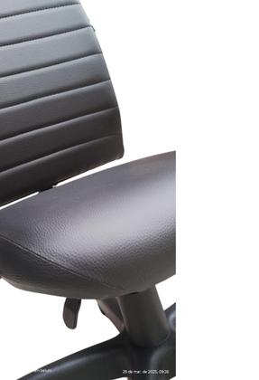 Imagem de Cadeira De Escritório Ergonômica Esteirinha Office Preta Confortável Giratória Secretária Com Rodinhas