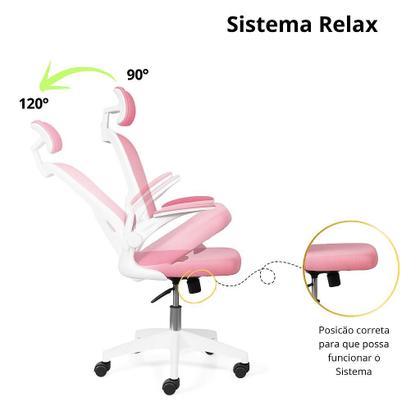 Imagem de Cadeira De Escritório Ergonômica Giratoria Ajuste Lombar Tecido Respirável Em Mesh Espuma Assento Injetada Marca Brin7 Modelo B7_001_RS