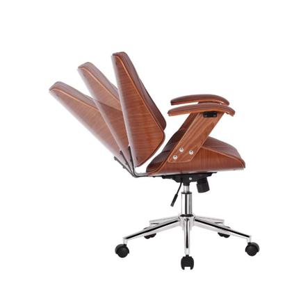 Imagem de Cadeira de Escritório Ergonômica Giratória Couro Fratini Kopenhagen Diretor Office Marrom