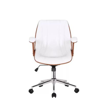 Imagem de Cadeira de Escritório Ergonômica Giratória Fratini Kopenhagen Diretor Branca