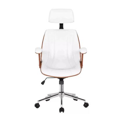 Cadeira de Escritório Ergonômica Giratória Fratini Kopenhagen Presidente Apoio Cabeça Office Branca Imagem de Cadeira de Escritório Ergonômica Giratória Fratini Kopenhagen Presidente Apoio Cabeça Office Branca