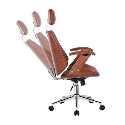 Imagem de Cadeira de Escritório Ergonômica Giratória Fratini Kopenhagen Presidente Office Apoio Cabeça Marrom