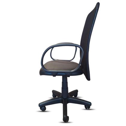 Imagem de Cadeira de Escritório Ergonômica NR17 Confortável Home Office Executiva Apoio Lombar Braços Trabalho Giratória Diretor Tela Mesh Preta Com Rodinha