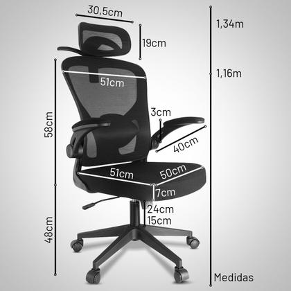 Imagem de Cadeira de Escritório Ergonômica Premium Fly Suporte Para Lombar Ajustável