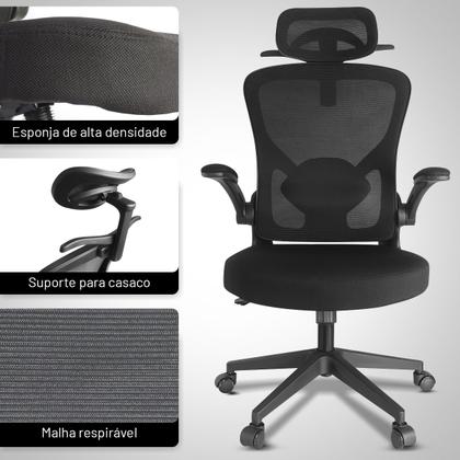 Imagem de Cadeira de Escritório Ergonômica Premium Fly Suporte Para Lombar Ajustável