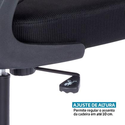 Imagem de Cadeira de Escritório Ergonômica Presidente Apoio Lombar Encosto Cabeça Giratória Sistema Relax Belmóveis BME1