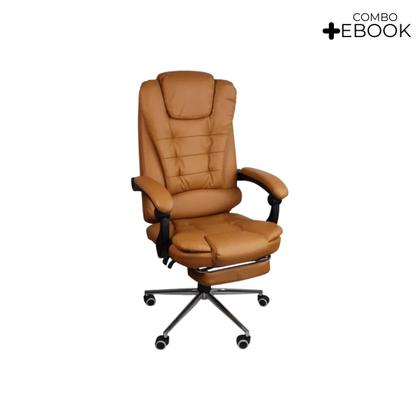 Imagem de Cadeira De Escritorio Ergonomica Presidente Apoio Para Pés