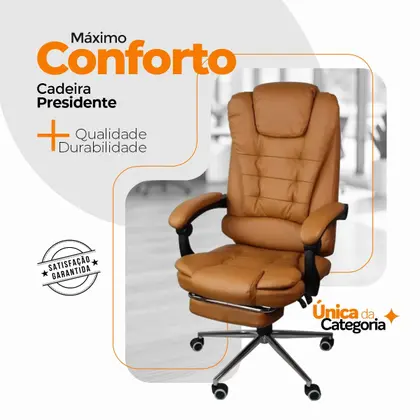 Imagem de Cadeira De Escritorio Ergonomica Presidente Apoio Para Pés