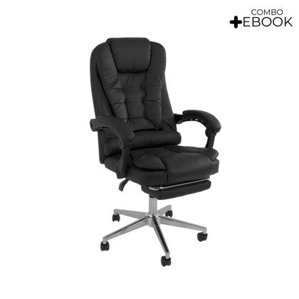 Imagem de Cadeira De Escritorio Ergonomica Presidente Apoio Para Pés