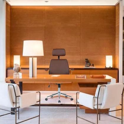 Imagem de Cadeira de Escritório Ergonômica Presidente Giratória Office Lisboa Madeira Rivatti Marrom